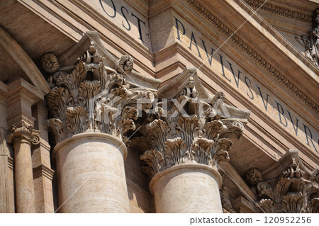 Saint Peters Square in Vatican City, Rome, Italy, sunny summer day 120952256