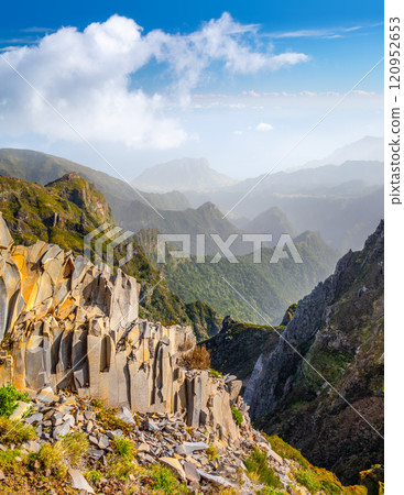 Beautiful view of Pico do Arieiro on Madeira island, Portugal Beautiful view of Pico do Arieiro on Madeira island, Portugal 120952653