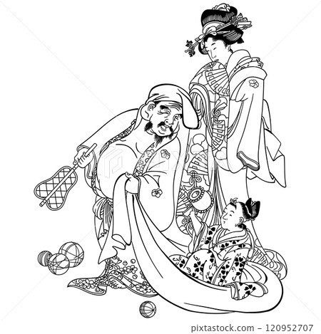 [Koshi Daikoku Seven Transformations] - [Kitagawa Utamaro] 120952707