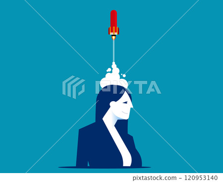 Business and brainstorming. Business contemplation vector flat style 120953140