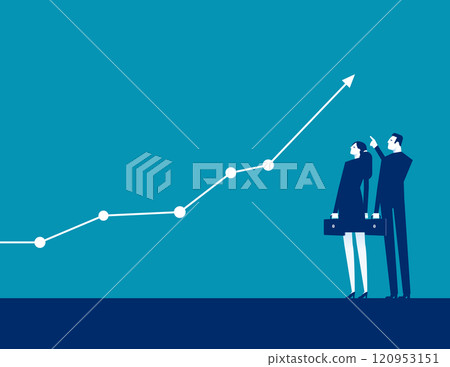 Plan for the future. Business forecasting vector flat style 120953151