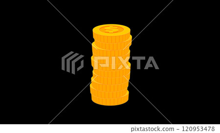 Pile of Money Coin Profit Bar chart Graph Money Coin Business Coins Tower 120953478