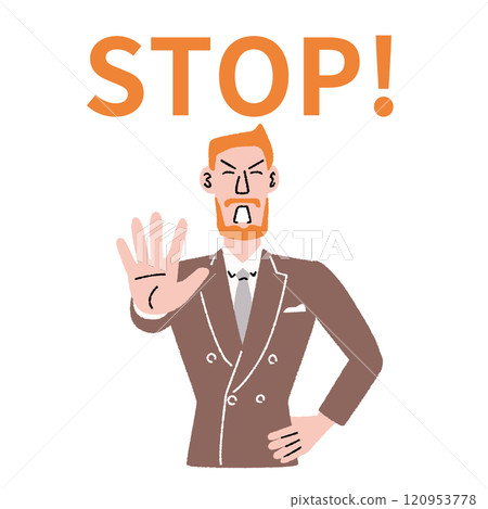Businessman poses to reject Businessman poses to reject 120953778