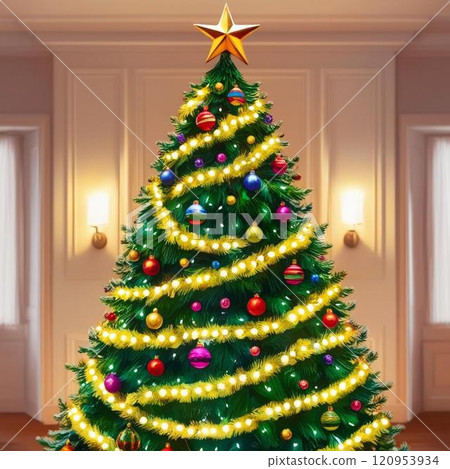 Gorgeous Christmas tree illustration 120953934