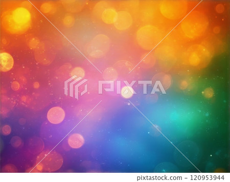 Colorful bokeh texture with vibrant hues creating a dreamy atmosphere in soft light 120953944