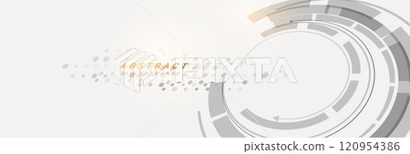 Abstract Technology Background. Circular Tech Pattern 120954386