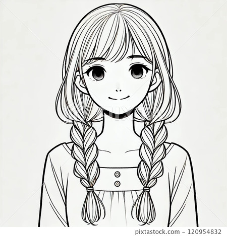 A braid girl A braid girl 120954832