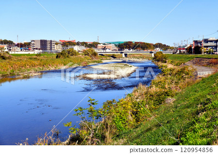 從上游一側看一番橋/淺川地區（東京都日野市） [2024.11] 120954856