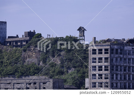 Gunkanjima seen from the Nagasaki side 120955052