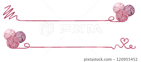紗線插畫線條素材 紗線插畫線條素材 120955452