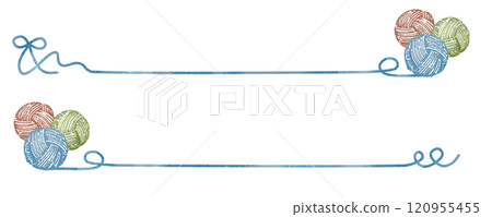 Line material of yarn illustration Line material of yarn illustration 120955455