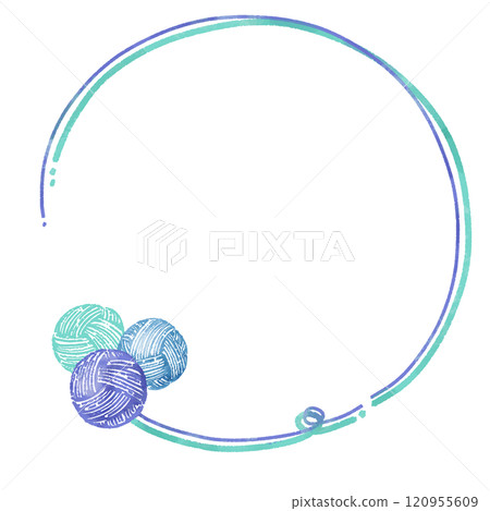 紗線插畫圓框材質 紗線插畫圓框材質 120955609