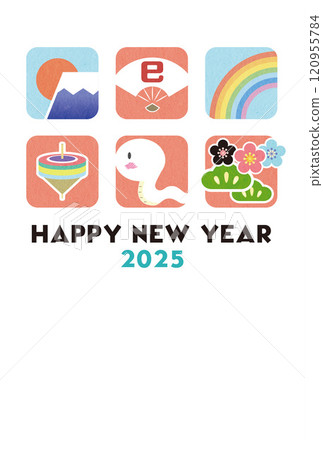 2025 New Year's Design Snake Year Postcard Template Pop Illustration of the Zodiac Snake 2025 New Year's Design Snake Year Postcard Template Pop Illustration of the Zodiac Snake 120955784