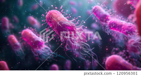 Bacteria floating in the water in a stock video footage 120956301