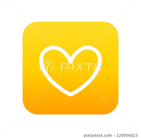 黃色漸層|心形標記 120956823