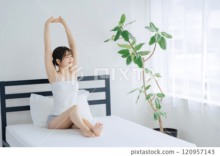 Waking up woman Waking up woman 120957143