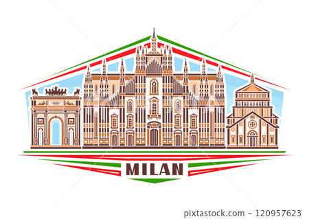 Vector illustration of Milan 120957623