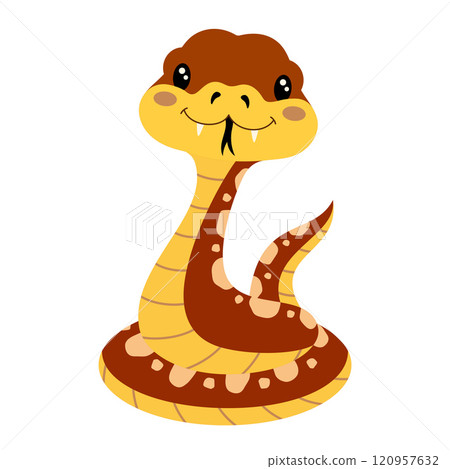 cartoon snake isolated cartoon snake isolated 120957632