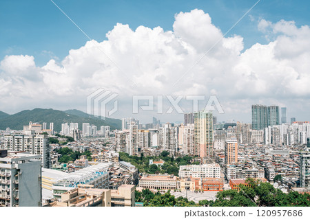 Macau city panoramic view from Guia Fortress Macau city panoramic view from Guia Fortress 120957686