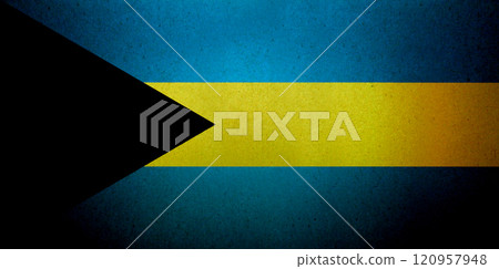 Flag of the Bahamas on a paper Flag of the Bahamas on a paper 120957948