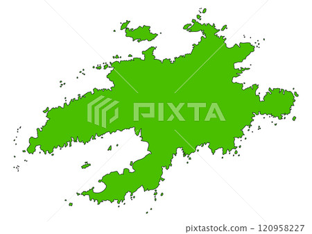 Map of Ushant island Map of Ushant island 120958227