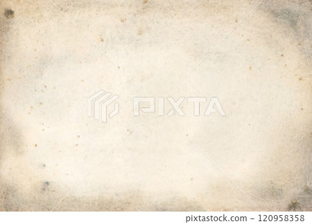 Old paper sheet. Vintage ivory rectangular background. Watercolor hand painted isolated illustration for design element for wedding printing, greeting cards, invitations, labels, flyer, web 120958358