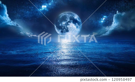 寂靜的大海與滿月的夜空 3 寂靜的大海與滿月的夜空 3 120958497