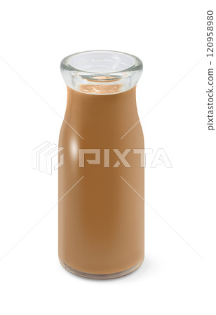 Coffee milk bottle illustration realistic 120958980