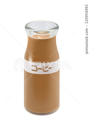 咖啡牛奶瓶插畫寫實 咖啡牛奶瓶插畫寫實 120958991