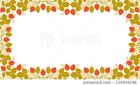 Strawberry Frame Cartoon Colored Vector Illustration Strawberry Frame Cartoon Colored Vector Illustration 120959296