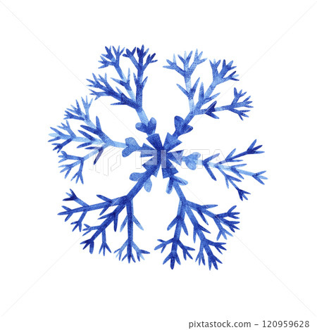 Snowflake. Hand drawn watercolor snowflake illustration. Christmas isolated image for your design Snowflake. Hand drawn watercolor snowflake illustration. Christmas isolated image for your design 120959628