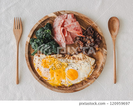Protein keto diet breakfast meal of 120959697