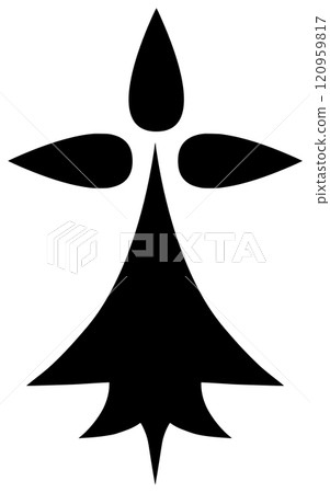 Black Ermine on isolated on a transparent background 120959817