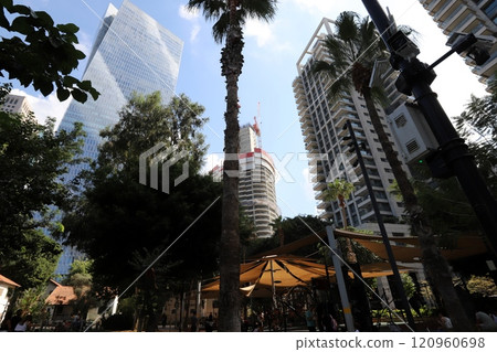 08 11 2024 Tel Aviv Israel. A port city on the Mediterranean Sea. 120960698