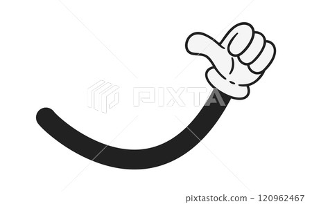 Thumbsup vintage groovy hand gesture Thumbsup vintage groovy hand gesture 120962467