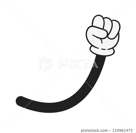 Comic retro hand fist gesture 120962475