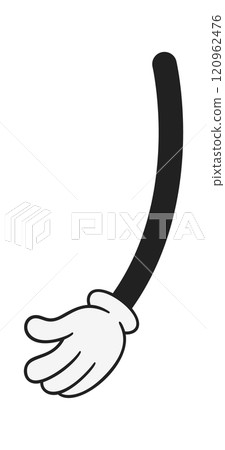 Groovy doodle hand wearing glove 120962476