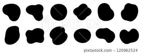 Abstract shape transformation material set black Abstract shape transformation material set black 120962524
