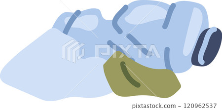 Plastic bottle polluting the environment, highlighting the urgent issues of environmental damage, the critical need for recycling, and effective waste management practices 120962537