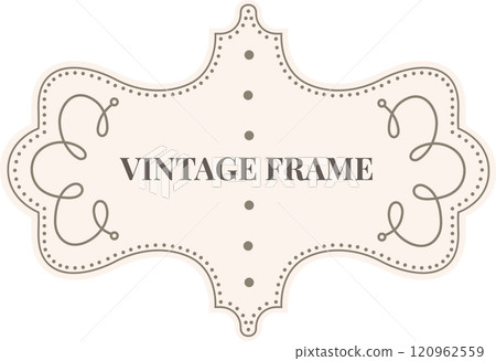 Vintage frame with elegant flourishes adding a touch of classic charm, perfect for invitations, announcements, or any design seeking a timeless aesthetic Vintage frame with elegant flourishes adding a touch of classic charm, perfect for invitations, announcements, or any design seeking a timeless aesthetic 120962559