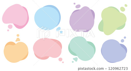 抽象框架簡單彩色語音氣泡集 120962723