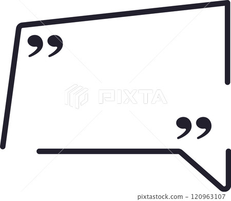 Hand drawn speech bubble featuring quotation marks offers ample space for incorporating custom text, enhancing communication visuals and fostering engaging conversations 120963107