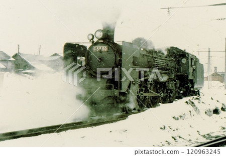 1966年北海道旭川發動機廠C55蒸汽機車旭川市紀實照片 1966年北海道旭川發動機廠C55蒸汽機車旭川市紀實照片 120963245