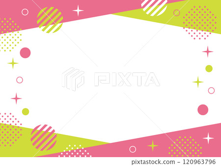Geometric frame Pink Yellow green Abstract Simple Geometric frame Pink Yellow green Abstract Simple 120963796