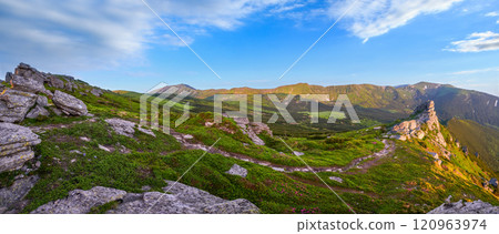 Carpathian Mountain summer panorama 120963974