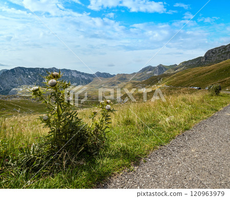 Summer mountain Durmitor National Park, Montenegro. Durmitor panoramic road, Sedlo pass. Summer mountain Durmitor National Park, Montenegro. Durmitor panoramic road, Sedlo pass. 120963979