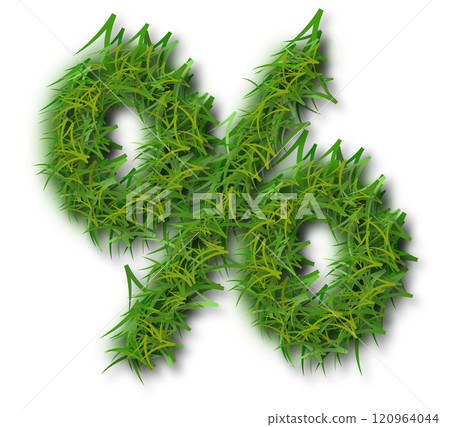 Green Grass Alphabet Percentage Mark Green Grass Alphabet Percentage Mark 120964044