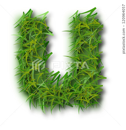 Green Grass Alphabet Letter u Lowercase Green Grass Alphabet Letter u Lowercase 120964057