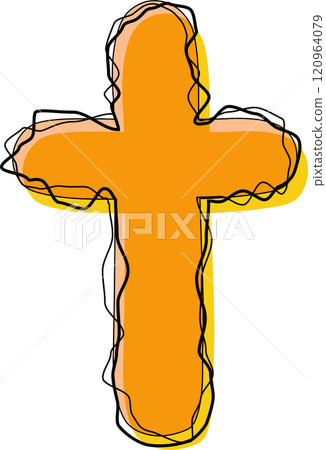 Orange Outline Scribble Alphabet Letter t Lowercase Orange Outline Scribble Alphabet Letter t Lowercase 120964079