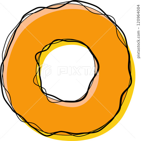 Orange Outline Scribble Alphabet Letter o Lowercase Orange Outline Scribble Alphabet Letter o Lowercase 120964084